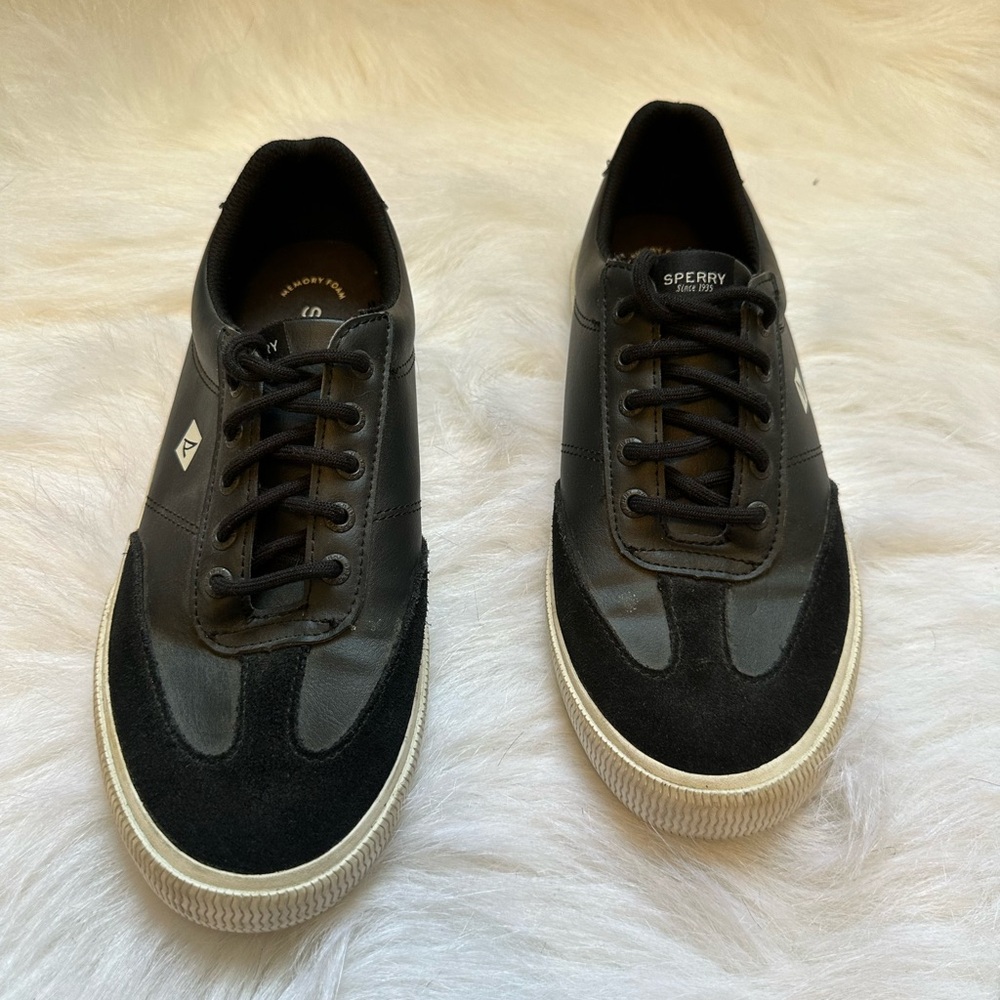 Sperry top sider black sneakers size 8.5 - Picture 2 of 8